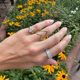 Open Heart Gold Ring
