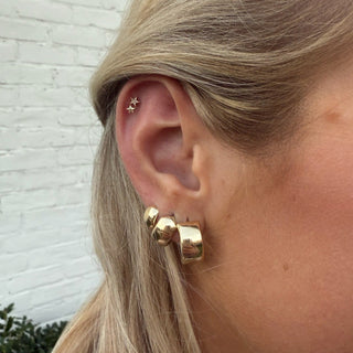 Reversible Thick Gold Huggies  Lindsey Leigh Jewelry.
