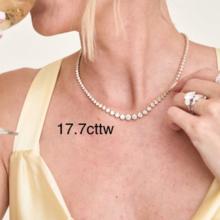 Riviera Diamond Tennis Necklace  Lindsey Leigh Jewelry.
