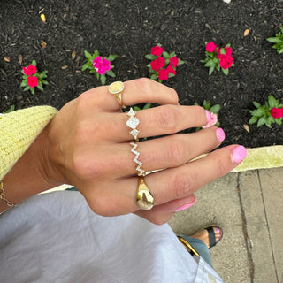 Radiant Cut with Kite Cut Side Stones  Lindsey Leigh Jewelry.
