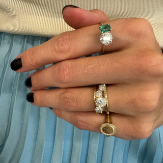 Gold & Diamond Cage Band  Lindsey Leigh Jewelry.

