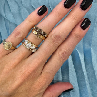 Gold & Diamond Cage Band  Lindsey Leigh Jewelry.
