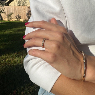 Triple Row Diamond Station Bangle  Lindsey Leigh Jewelry.
