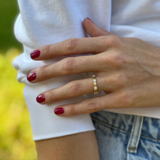 Triple Row Diamond Station Band  Lindsey Leigh Jewelry.
