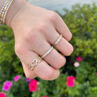 Triple Row Diamond Station Band  Lindsey Leigh Jewelry.
