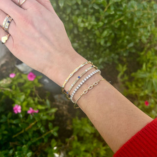 Gold & Diamond Link Bangle  Lindsey Leigh Jewelry.
