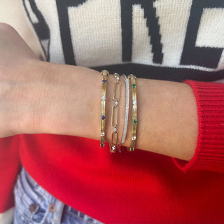 Alternating Diamond & Gold Link Bracelet  Lindsey Leigh Jewelry.
