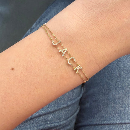 Jack Diamond Name Bracelet - Lindsey Leigh Jewelry, Houston, TX