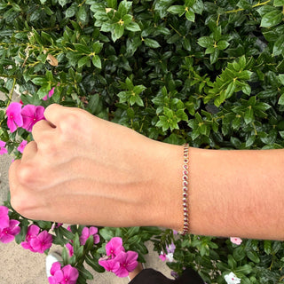 Dainty Bezel Set Gemstone Tennis Bracelet
