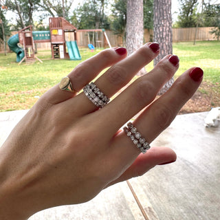 Diamond Bezel Band  Lindsey Leigh Jewelry.
