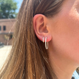 Inside Out Diamond Hoops  Lindsey Leigh Jewelry.
