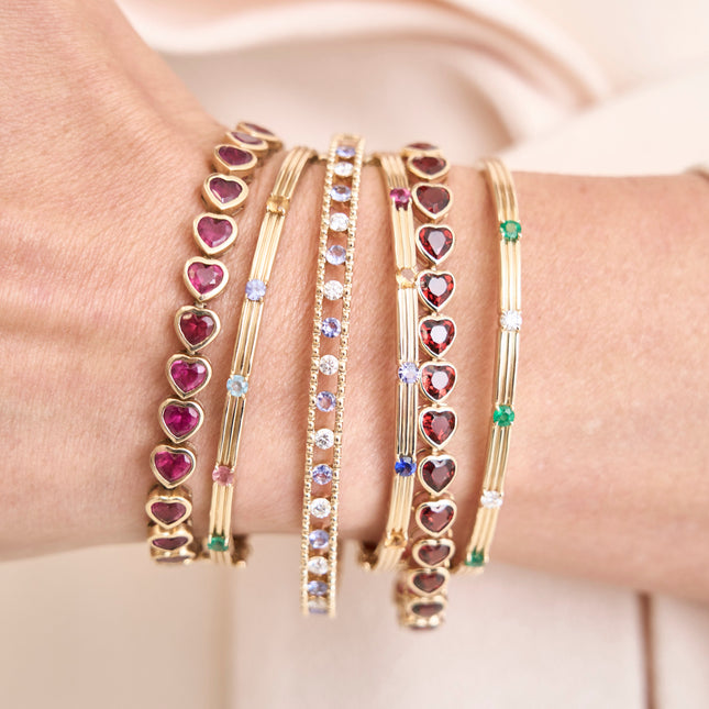 Birthstone Cage Bangle  Lindsey Leigh Jewelry.