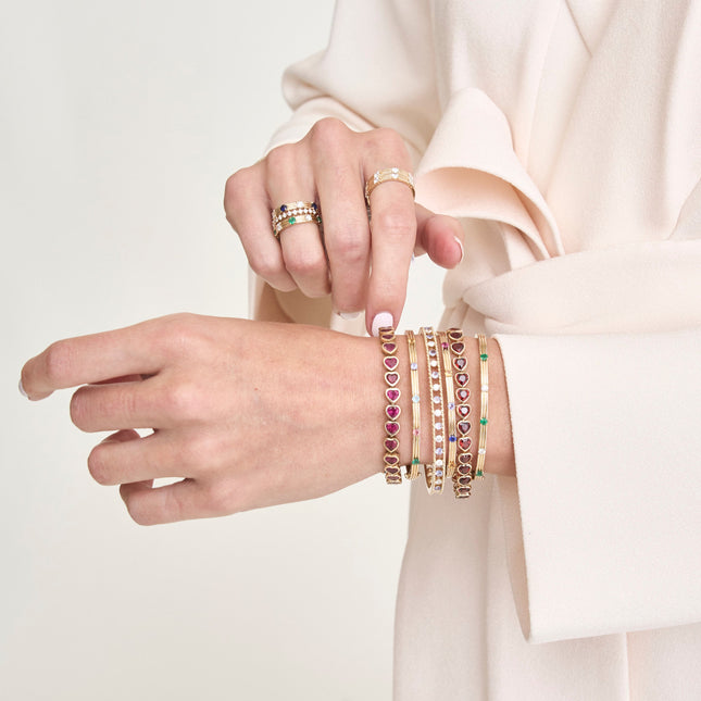 Birthstone Cage Bangle  Lindsey Leigh Jewelry.