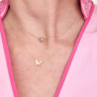 Gold & Diamond Flower Necklace  Lindsey Leigh Jewelry.
