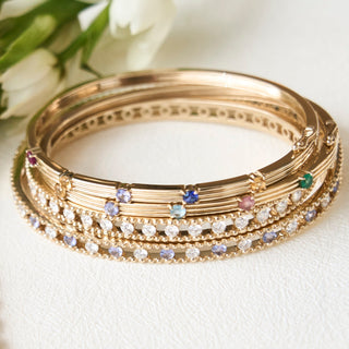 Birthstone Cage Bangle  Lindsey Leigh Jewelry.
