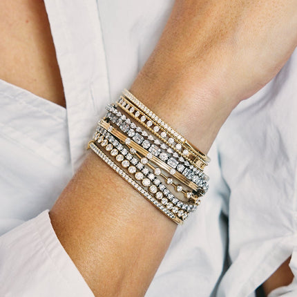 Lab Grown Bezel Set Tennis Bracelet