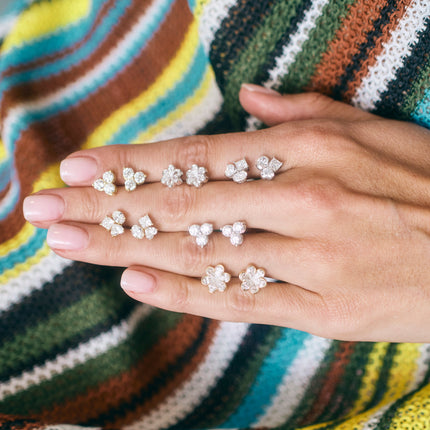 Fancy Shape Diamond Cluster Studs