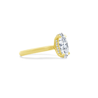 LLJ Oval Cut Solitaire With Hidden Halo
