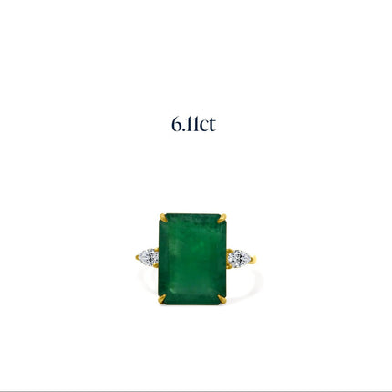 LLJ Signature Brazilian Emerald Ring 6.11