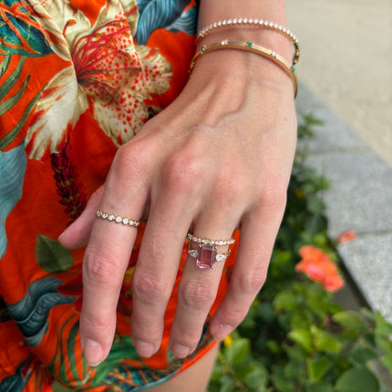 LLJ Signature Gemstone Ring in Pink Tourmaline - Lindsey Leigh Jewelry