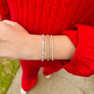 Lab Grown Bezel Set Tennis Bracelet Lifestyle 3

