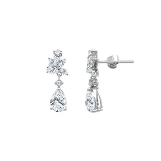 Lab grown Dainty Pear Dangle Earrings
