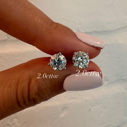 Lab Grown Diamond Studs Lifestyle - Lindsey Leigh Jewelry Houston, TX
