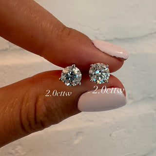 Lab Grown Diamond Studs Lifestyle   Lindsey Leigh Jewelry Houston, TX

