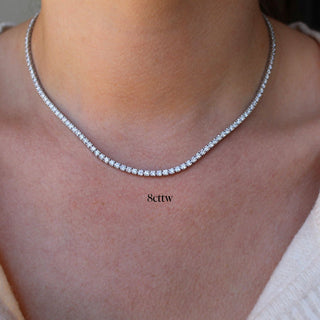 Lab Grown Diamond Tennis Necklace Lifestyle 3
