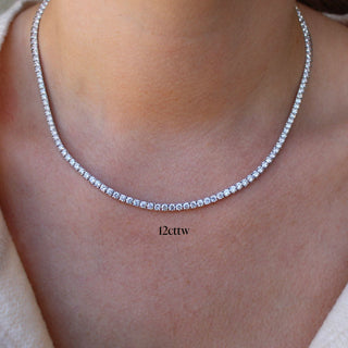 Lab Grown Diamond Tennis Necklace Lifestyle 4
