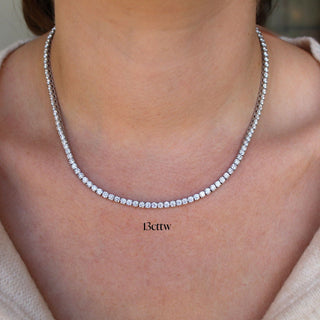 Lab Grown Diamond Tennis Necklace Lifestyle 5
