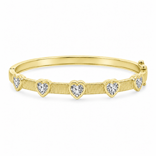 Lab Grown Heart Diamond Bangle
