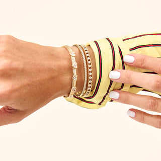 Lab Grown Heart Diamond Ribbed Bangle

