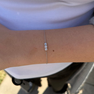 Lab Grown Triple Diamond Chain Bracelet
