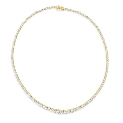 Lab Riviera Diamond Tennis Necklace - Lindsey Leigh Jewelry, Houston, TX