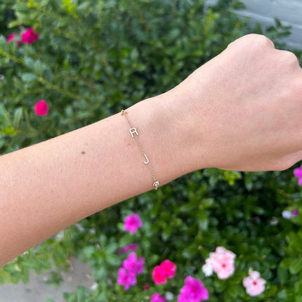Lindsey Leigh Jewelry "ARJ" With Bezel Diamond Bracelet