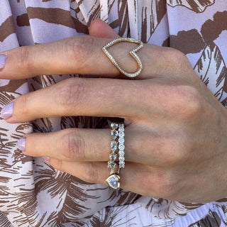Large Aquamarine Chasing Pear  Lindsey Leigh Jewelry.
