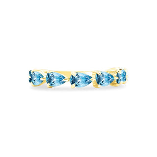 Large Aquamarine Chasing Pear  Lindsey Leigh Jewelry.
