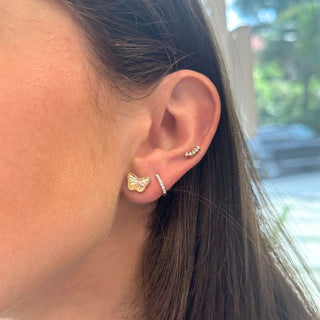 Beaded Border Butterfly Studs  Lindsey Leigh Jewelry.
