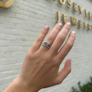 Lindsey Leigh Jewelry Blue Topaz & Diamond Wrap Ring Lifestyle 3
