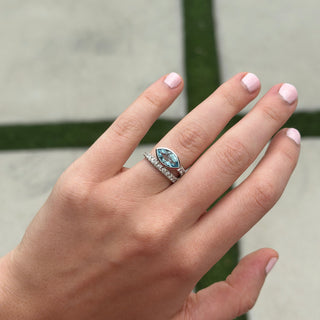 Lindsey Leigh Jewelry Blue Topaz & Diamond Wrap Ring Lifestyle 7
