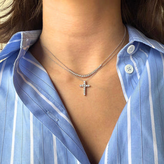 Graduated Basket Set Diamond Necklace  Lindsey Leigh Jewelry.

