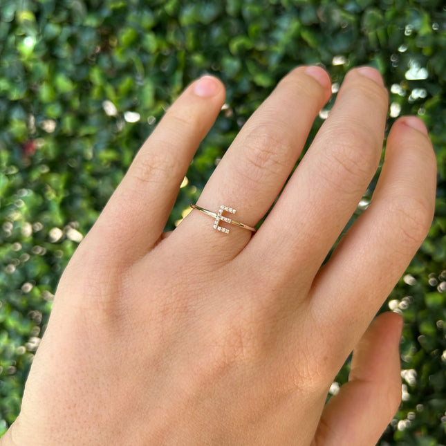 Lindsey Leigh Jewelry Diamond "E" Ring