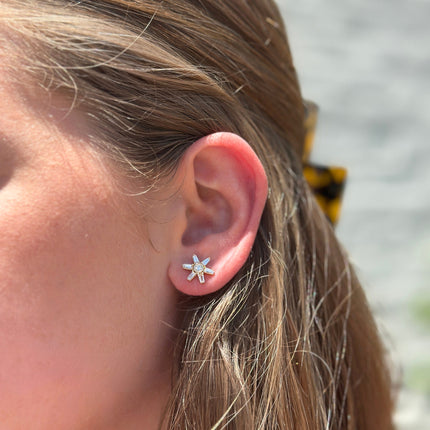 Diamond Flower Studs  Lindsey Leigh Jewelry.