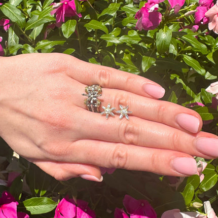 Diamond Flower Studs  Lindsey Leigh Jewelry.