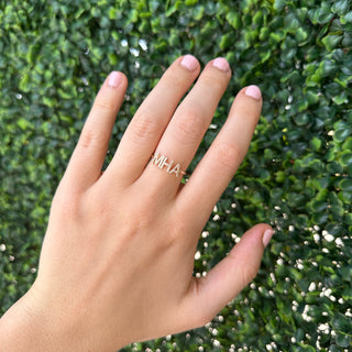 Lindsey Leigh Jewelry Diamond Personalized Name Ring  Lifestyle
