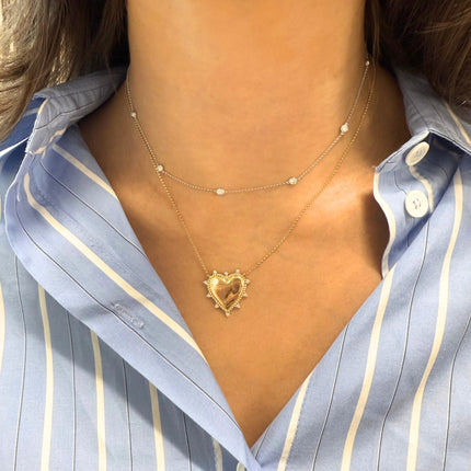 Diamond Station Necklace  Lindsey Leigh Jewelry.