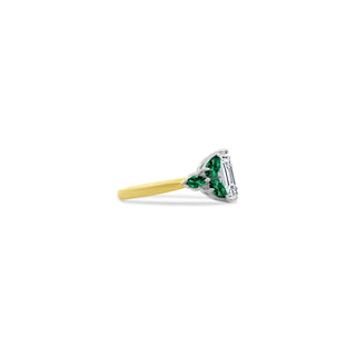 Emerald Cut With Emerald Side Stones  Lindsey Leigh Jewelry.
