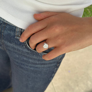Emerald Cut with Trapezoid Cut Side Stones  Lindsey Leigh Jewelry.

