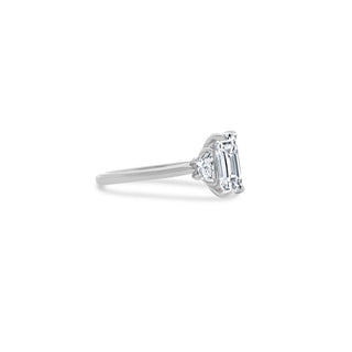 Emerald Cut with Trapezoid Cut Side Stones  Lindsey Leigh Jewelry.
